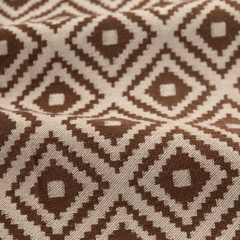 Geometric Fabric JH-07 – Brown cushion fabric swatch | USCUSHION