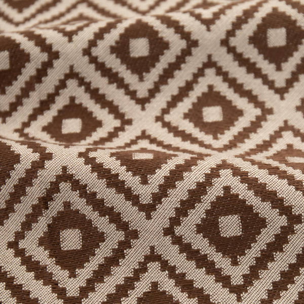 Geometric Fabric JH-07 – Brown cushion fabric swatch | USCUSHION