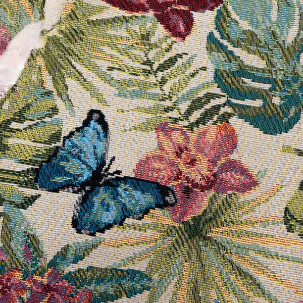 Printed Fabric MN-04 – Multi Blue cushion fabric swatch | USCUSHION