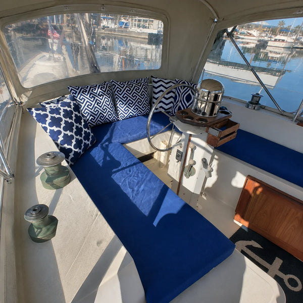 Boat cockpit cushions – sailboat custom size marine-grade fabric seat pad | USCUSHION