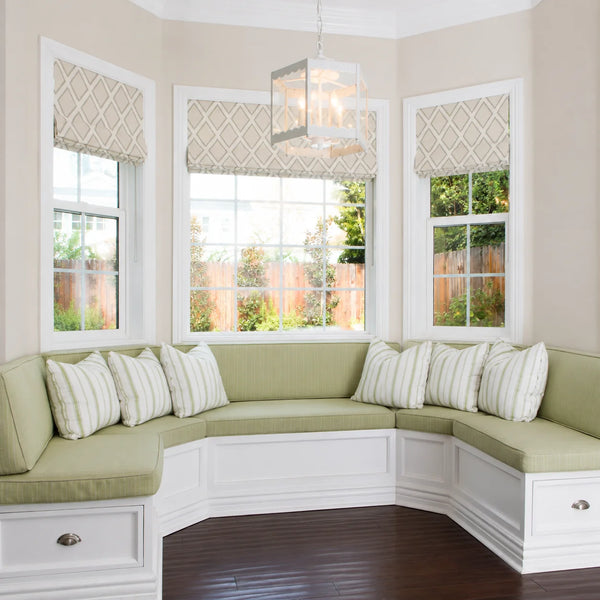 Custom Window Seat Cushion Sets — Seat and Back, Any Size & Fabric