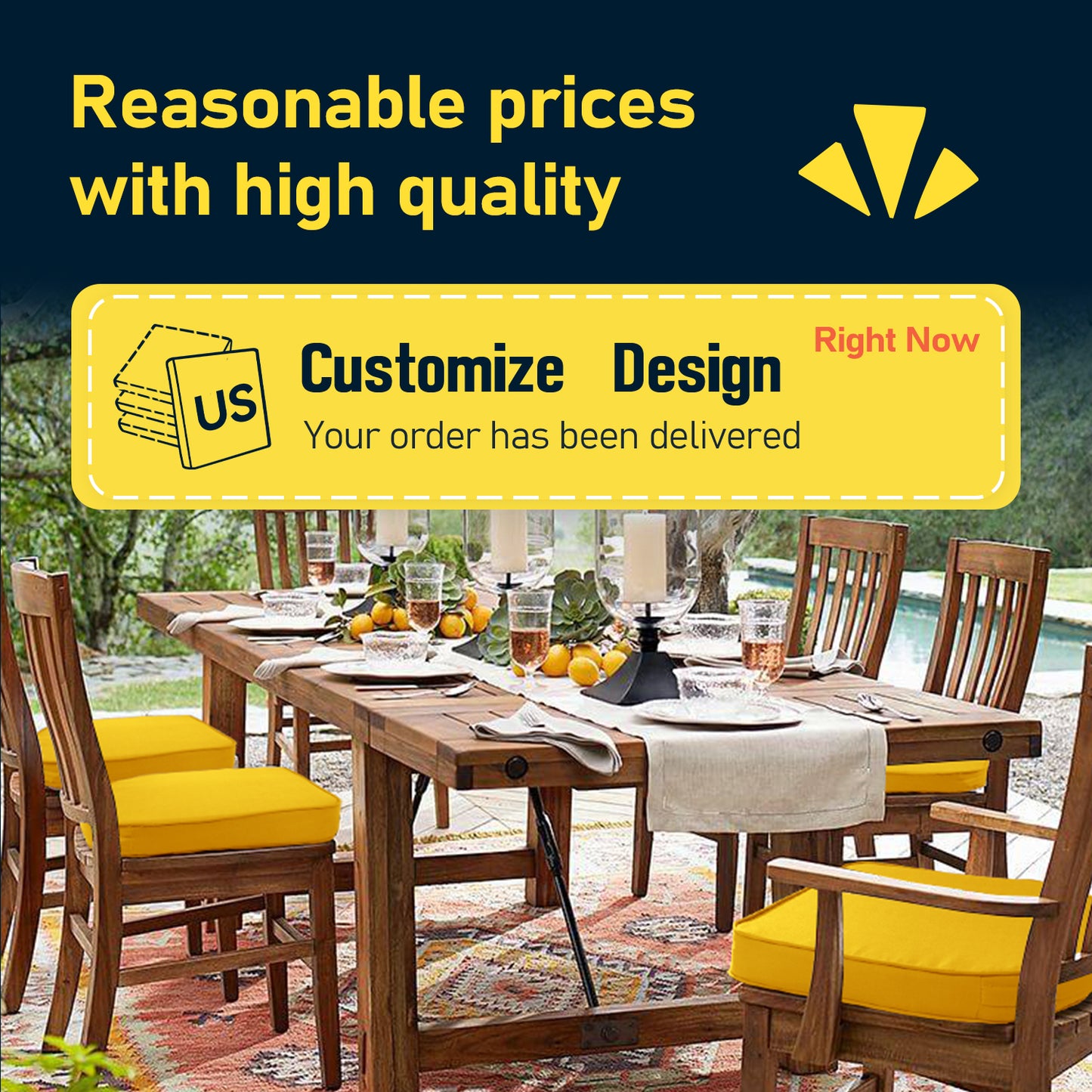custom patio chair seat cushions