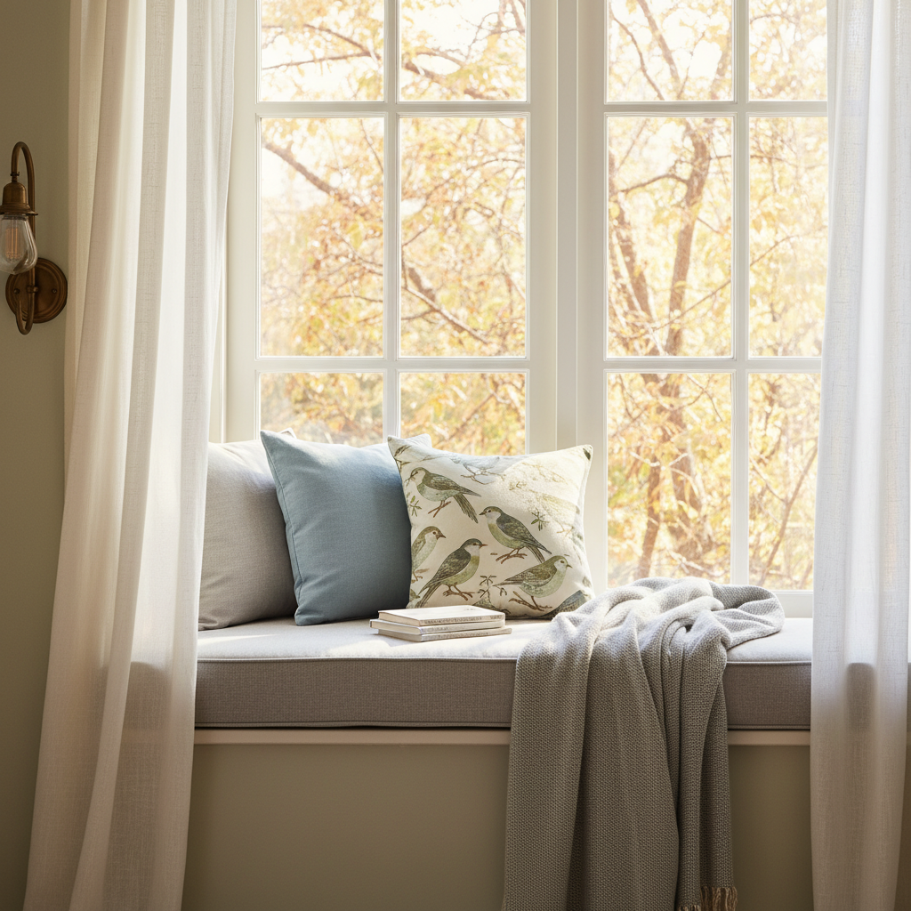 Custom Bench Cushions with vibrant patterns and textures, ideal for enhancing any nook.