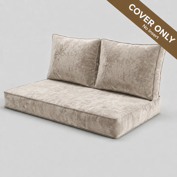 Custom loveseat cushion cover – 2-cushion T-cushion outdoor styles exact size | USCUSHION