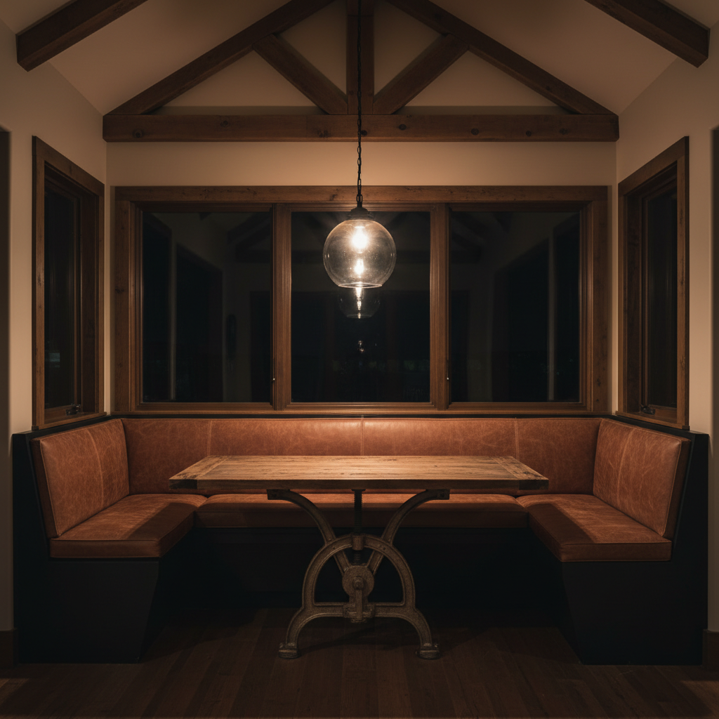 Deep cushion sofa in navy blue in a modern living room