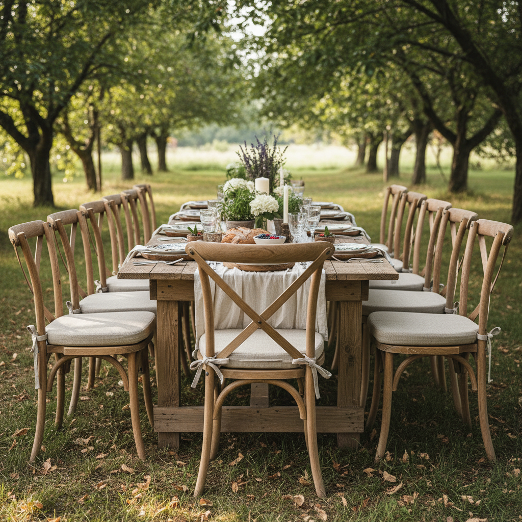 Soft blue and sage green window seat cushion with greenery in a cozy nook
