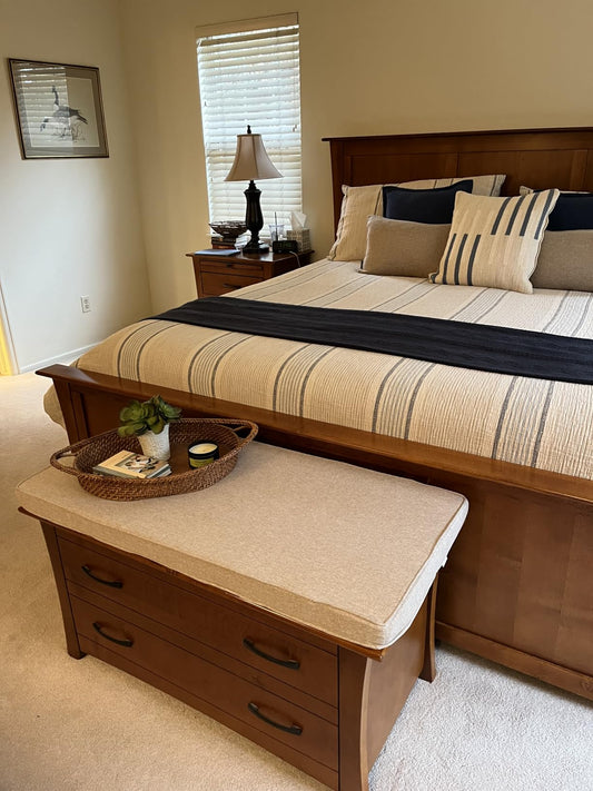Bedroom Bench Cushion: How to Match a Cushion to Bedding You Already Own