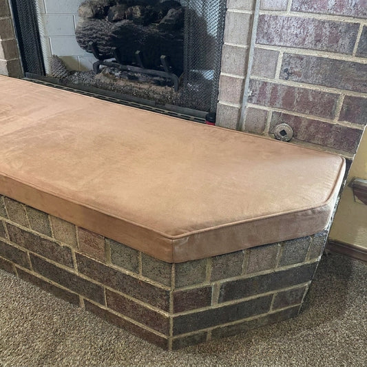 The Fireplace Hearth That Became Extra Seating: A Custom Cushion Story