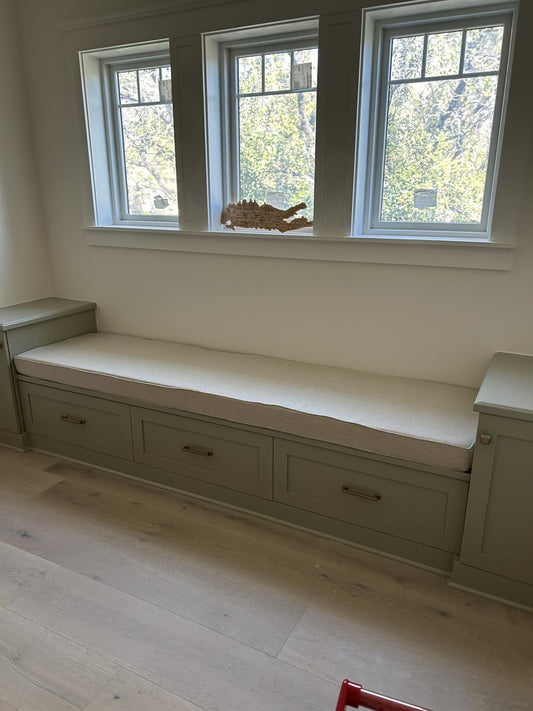 Weekend home upgrades including custom cushions and LED bathroom mirrors