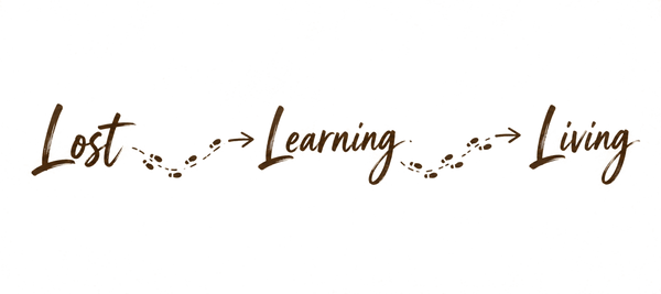 Lost Learning Living print pattern