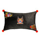 Chinese style dragon head embroidered pillow with insert variant