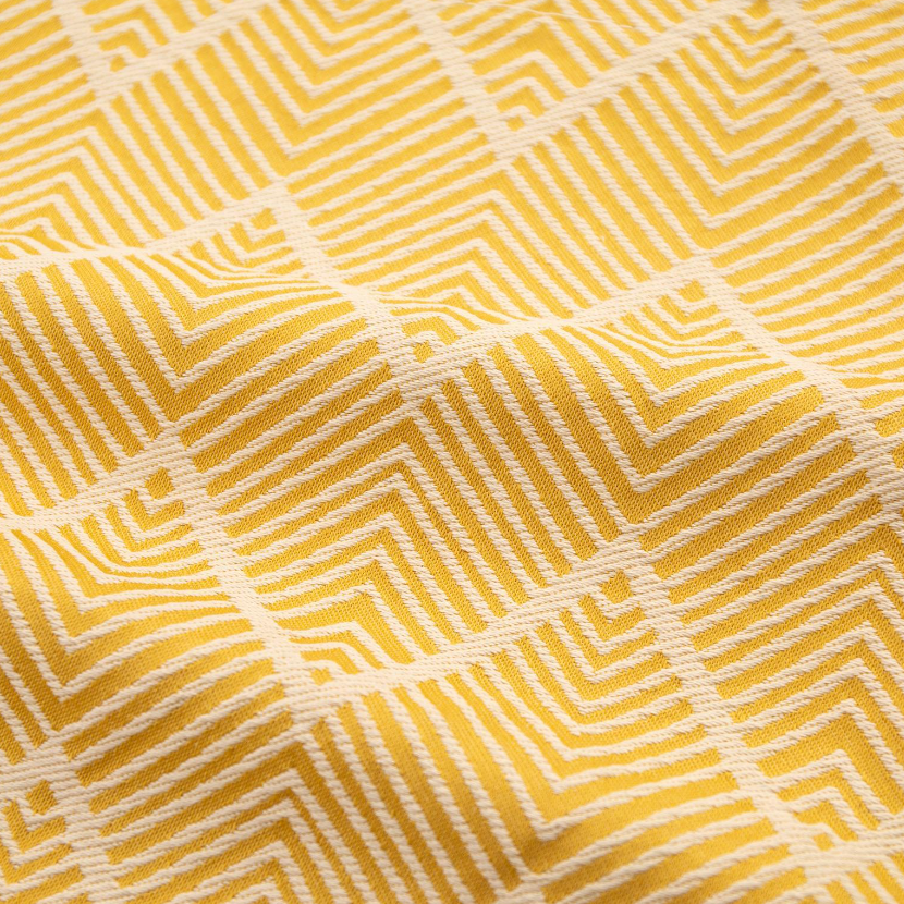 Geometric Fabric JH-01 – Yellow cushion fabric swatch | USCUSHION