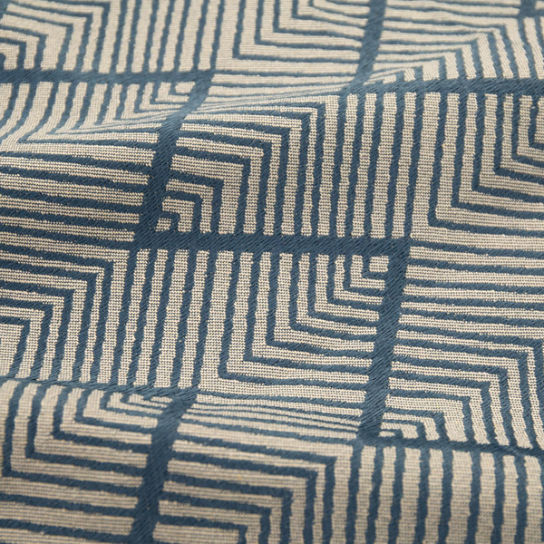Geometric Fabric JH-02 – Gray Blue cushion fabric swatch | USCUSHION