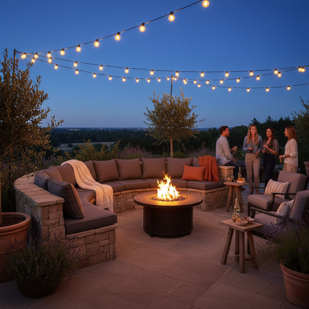 Cozy kitchen showcasing a patterned 24 x 60 bench cushion in deep blues and greens
