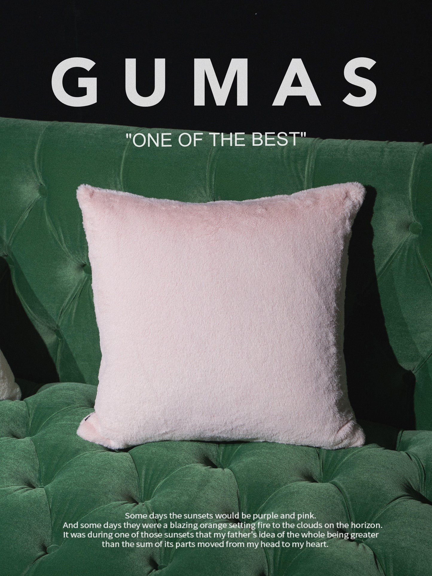 Blush pink faux fur pillow with insert 45x45cm