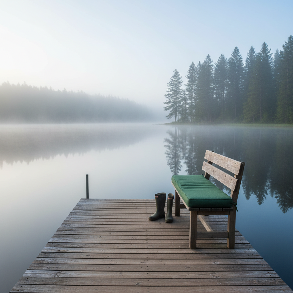 48x16 emerald green bench cushion on a patio surrounded by plants