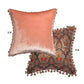 Purple embroidered tiger pillow blush pink with insert variant