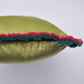 Embroidered velvet cat pillow original dual-color tassel design