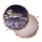 Round tiger embroidered tassel pillow with insert variant