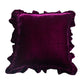 Ruffled velvet pillow purple no insert variant