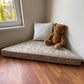 90-degree corner cushion custom indoor – tailored fit for angled window bench