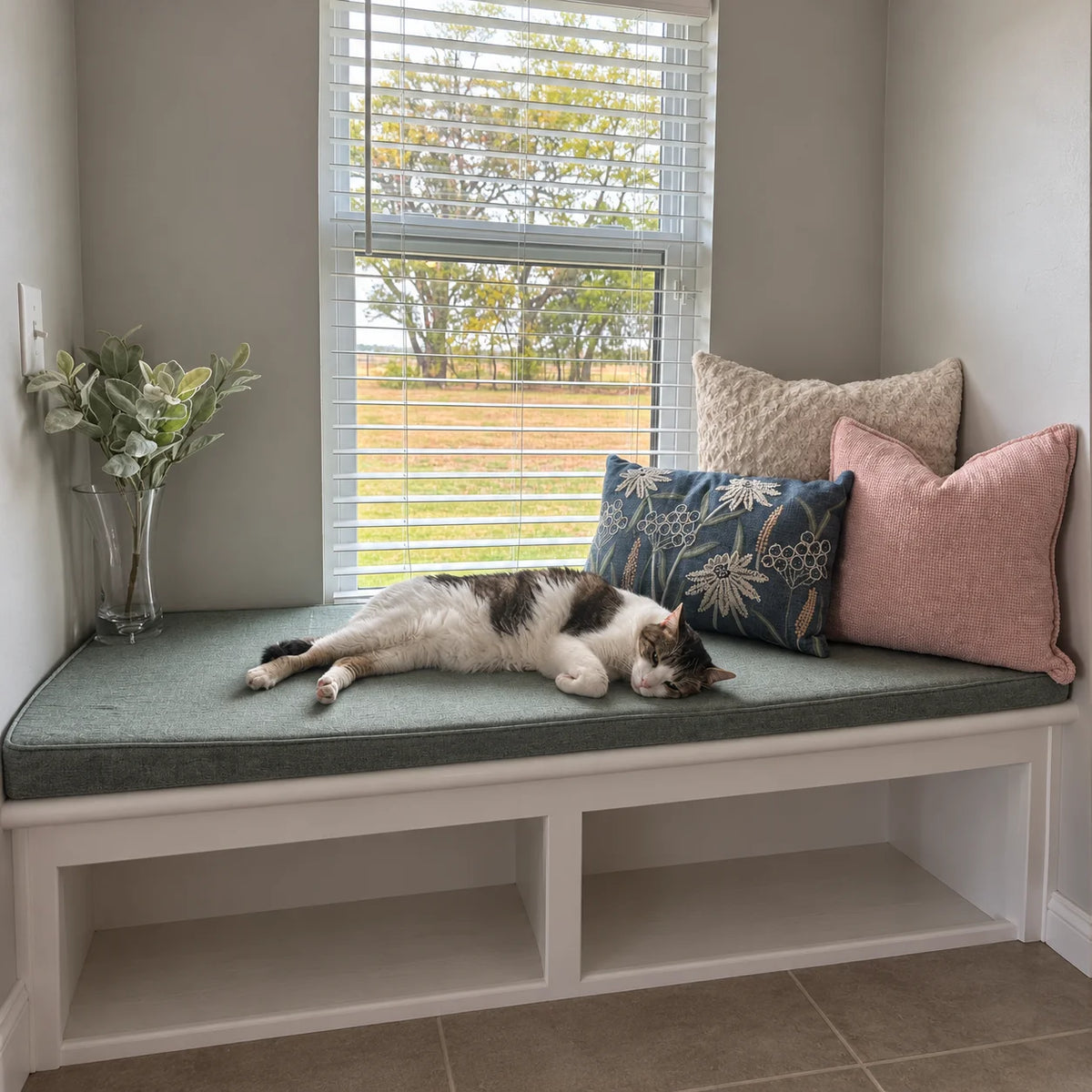 Window Seat Cushion for Cats & Dogs — Custom Size, Washable & Durable