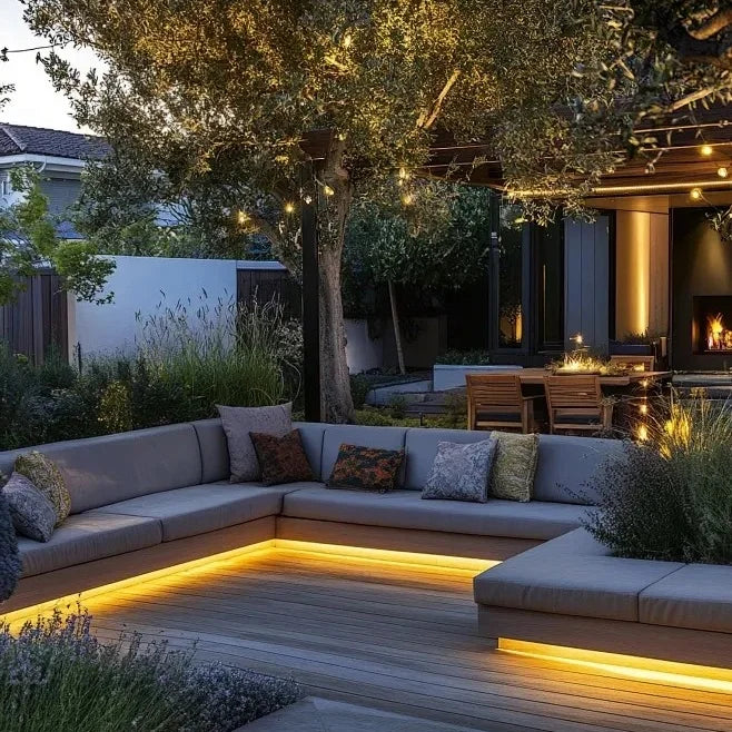 Concrete Bench Cushions — Custom Size & Fabric
