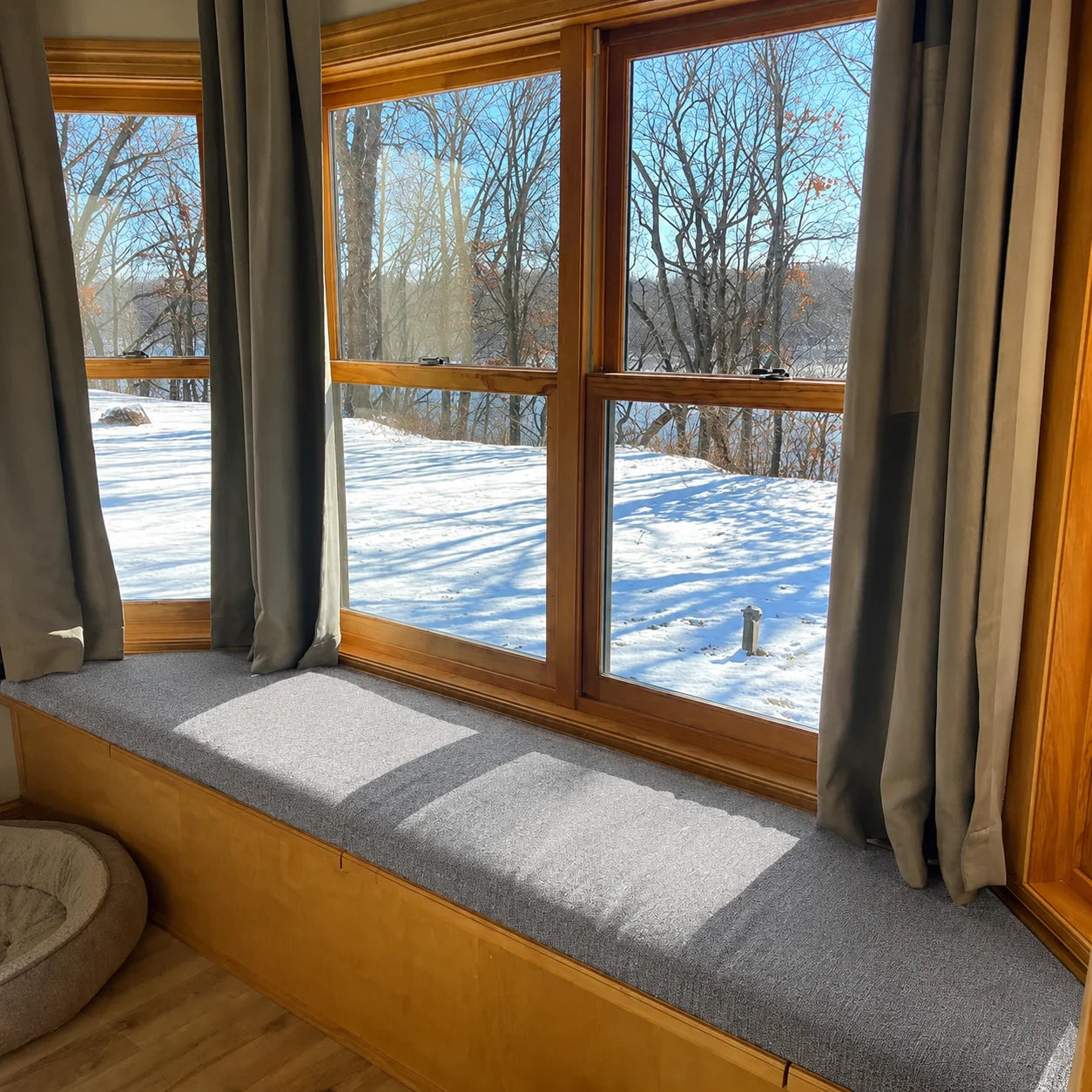 Custom Hexagon Bay Window Cushion — Made-to-Measure Window Seat Cushion
