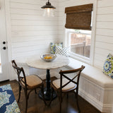 Custom breakfast nook bench cushion for corner kitchen seating