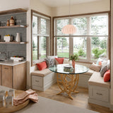 Custom breakfast nook bench cushions for corner kitchen seating