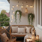 Custom outdoor bench cushions in beige – weather-resistant fabric exact size replacement