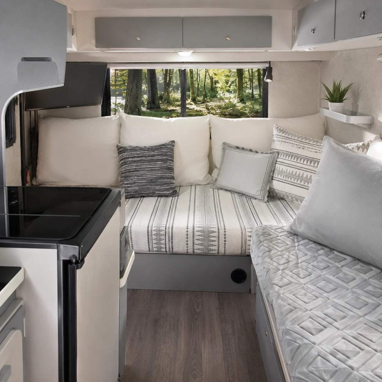 Custom RV sofa bed cushions for camper interior seating