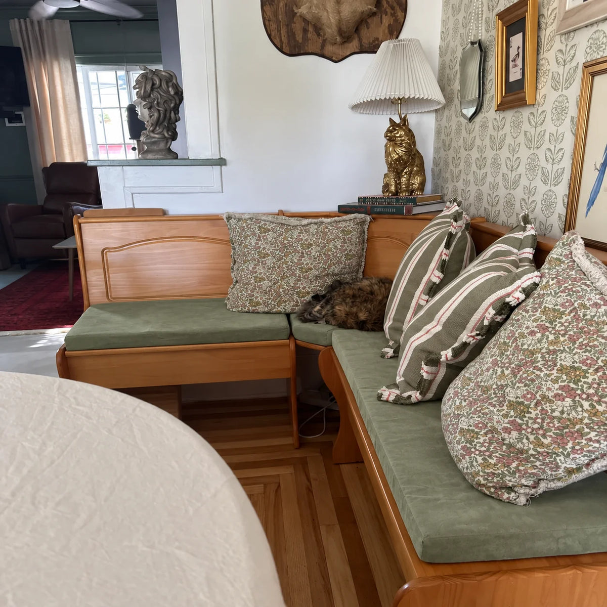 Custom L-Shape Cushion with Angled Corners — Any Size & Fabric