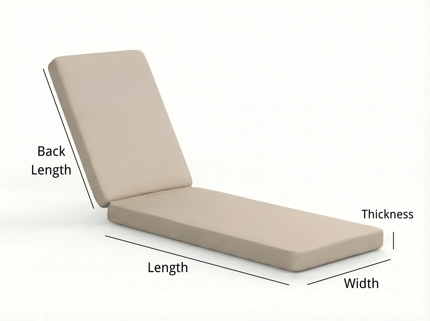 Chaise lounge cushion length measurement guide – how to measure for custom size