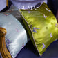 butterfly throw pillow green teal pink blue