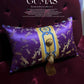 purple dragonfly jacquard satin lumbar cushion chinoiserie