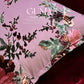 pink mauve velvet rose bouquet decorative pillow