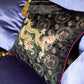 gold brocade dragon chinoiserie cushion detail