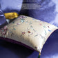 champagne silk floral embroidered chinoiserie cushion detail