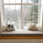 Custom T-shape window bench cushion – built-in seat exact fit indoor cushion