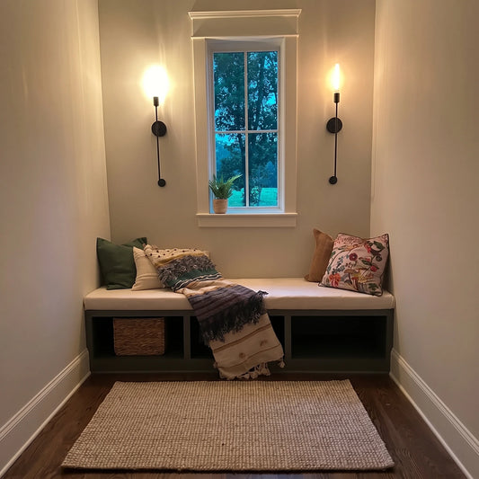 Custom window seat cushion cover – tailored fit for any window bench size