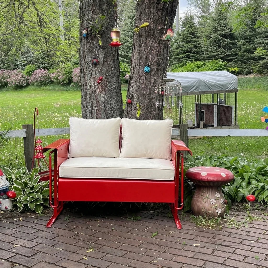 Vintage & Antique Metal Glider Cushions — Custom Replacement, Any Size