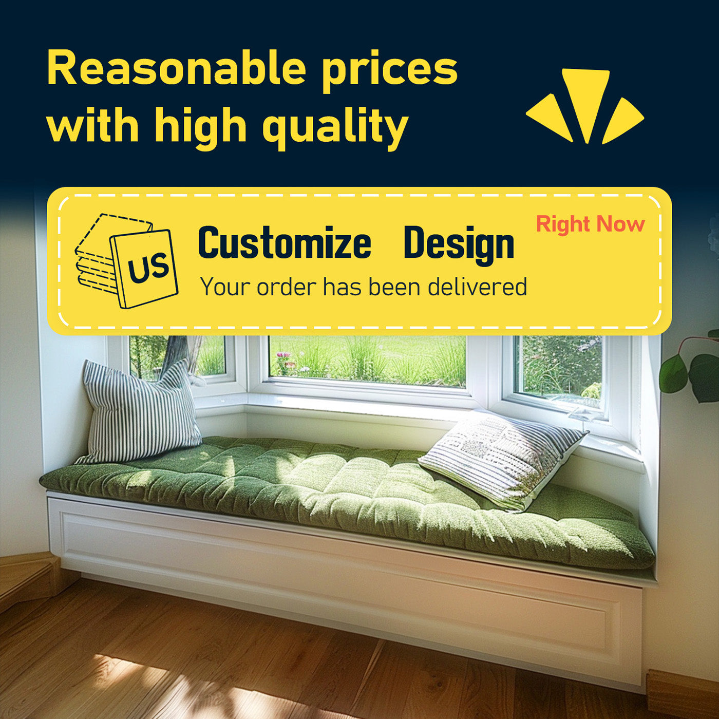 custom window seat cushions