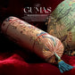 Blush pink silk embroidered lumbar pillow cover with gold crane and peony motifs 6x22 inches