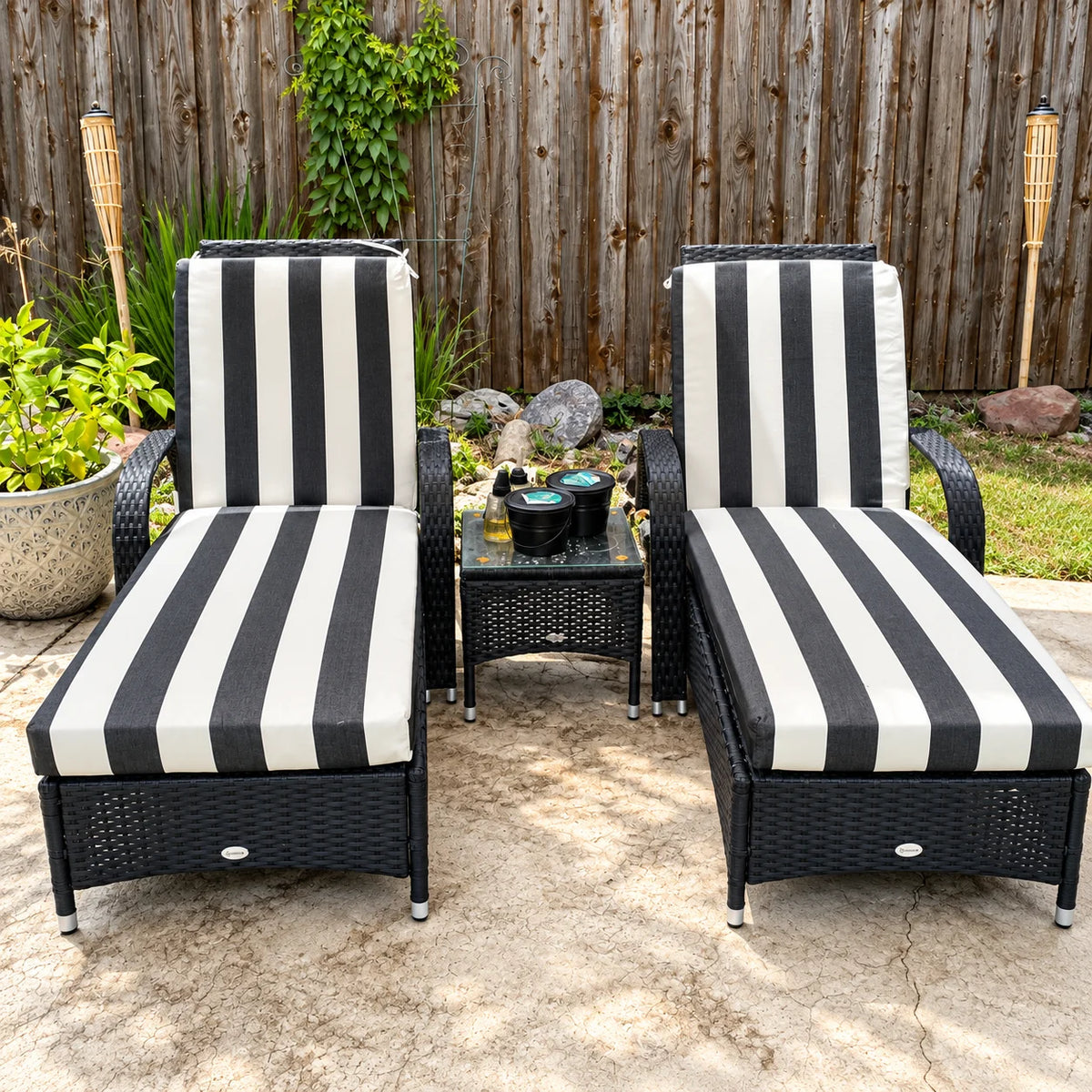 Wicker Chaise Lounge Cushions — Custom Replacement, Any Size