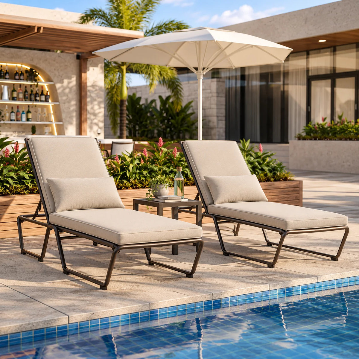 Brown Jordan Chaise Lounge Replacement Cushions — Custom-Cut to Any Model
