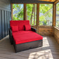 Custom Double Chaise Lounge Cushion — Two-Person & Oversized, Any Size