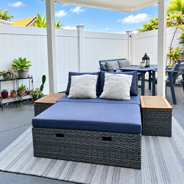 Custom Double Chaise Lounge Cushion — Two-Person & Oversized, Any Size