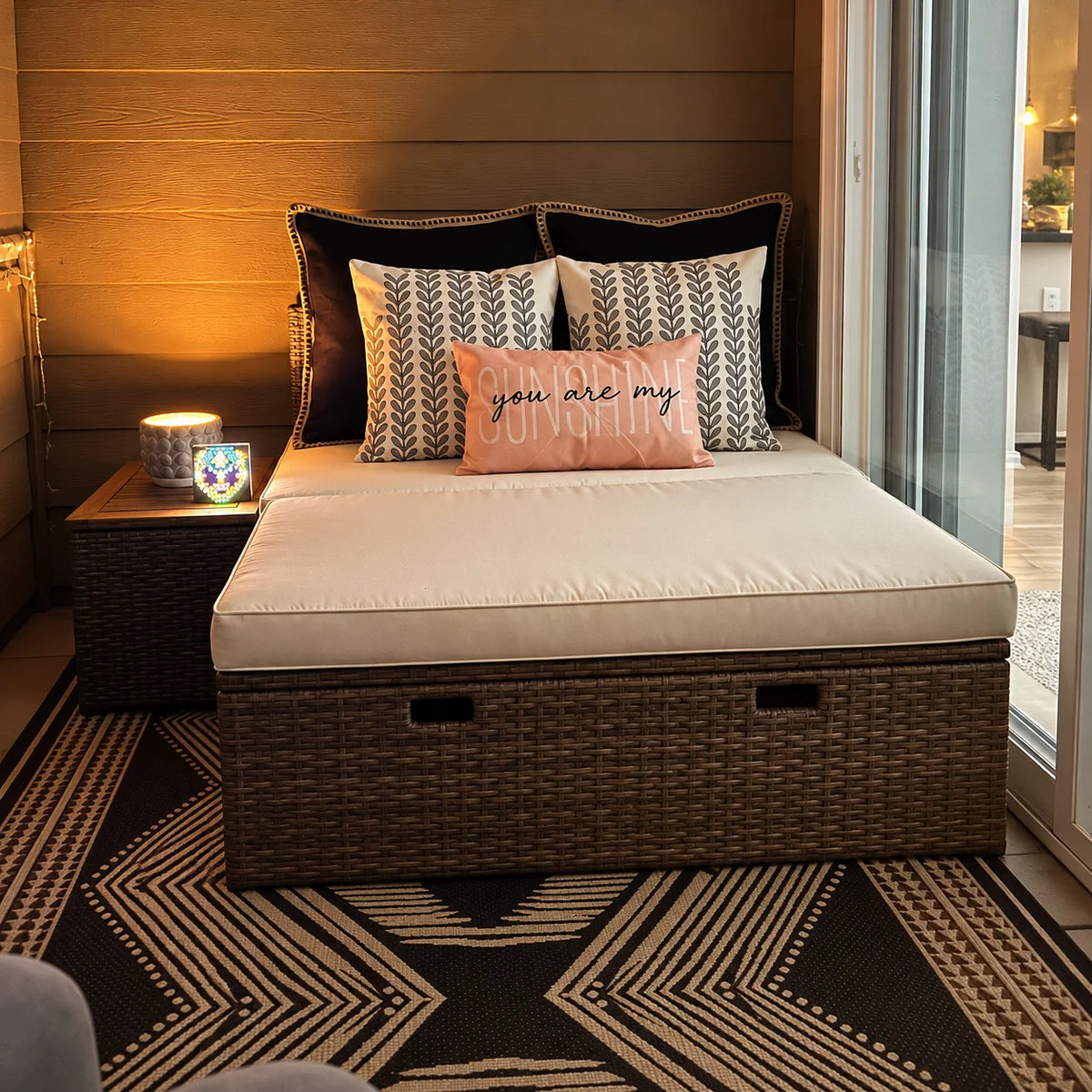 Custom Double Chaise Lounge Cushion — Two-Person & Oversized, Any Size