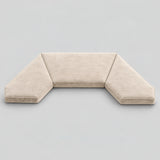 Custom Angled Bay Window Seat Cushion Set — 3 Pieces, Any Angle & Size